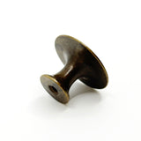 Worn Brass Round "Bari" Cabinet Knob
