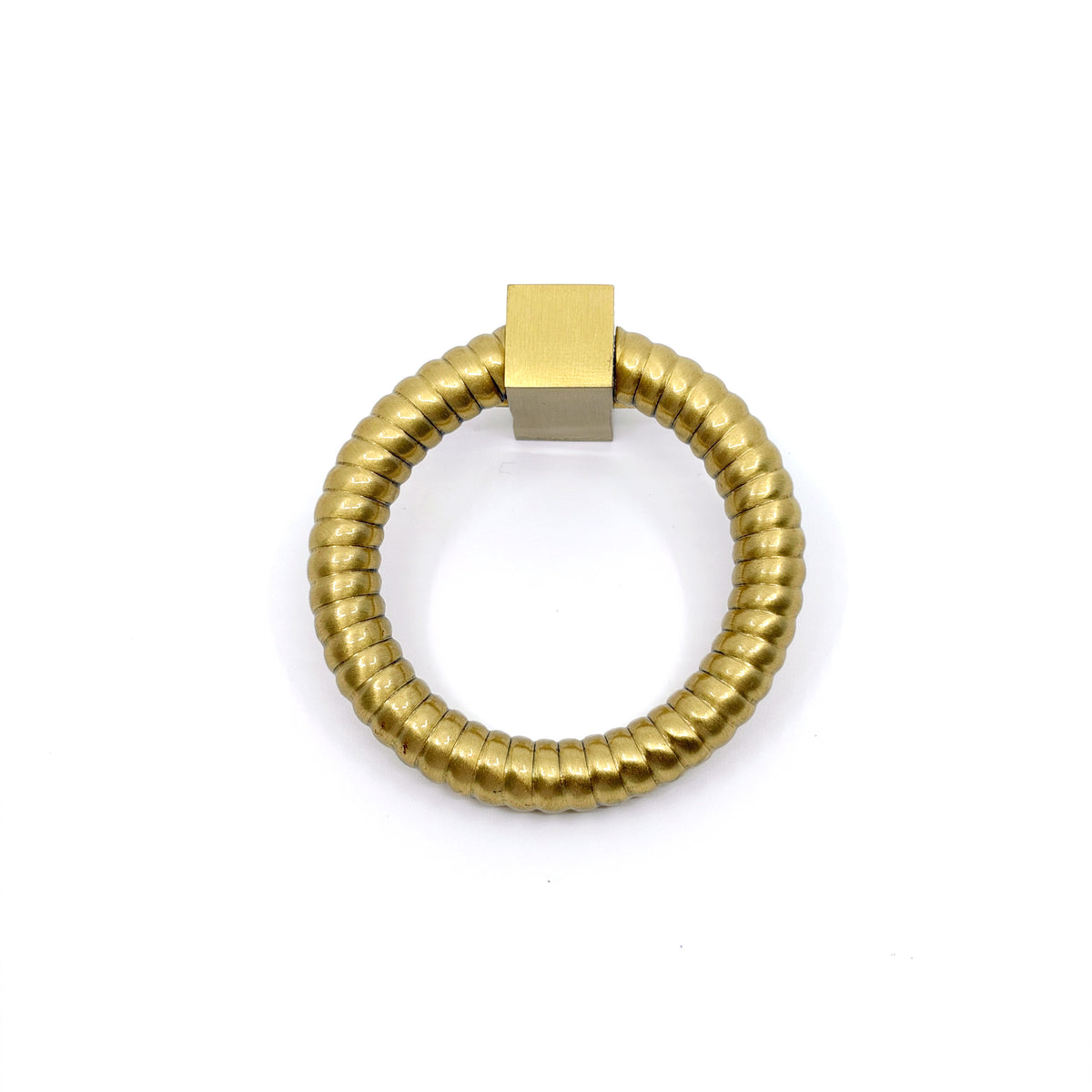 Satin Brass "Rope" Ring Cabinet Pull