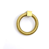 Satin Brass "Rope" Ring Cabinet Pull