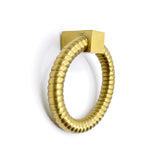 Satin Brass "Rope" Ring Cabinet Pull