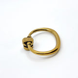 Antique Brass "Arco" Oval Ring Pull