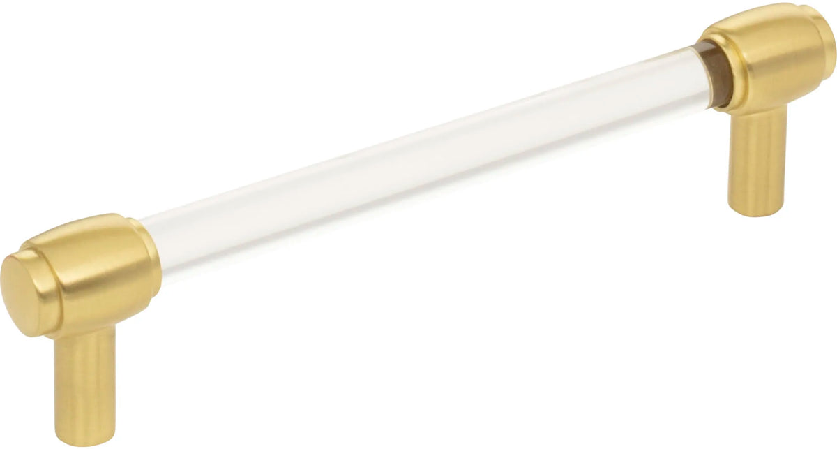 Lucite Brushed Gold "Nash" Drawer Pulls and Cabinet Knobs