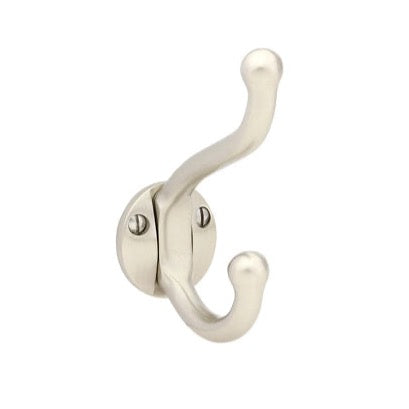 Satin Nickel "Heritage" Wall Coat Hook - Forge Hardware Studio