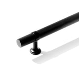 Knurled T-Bar "Contemporary" Matte Black Knobs and Pulls
