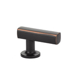 T-Bar Oil Rubbed Bronze "Geo" Cabinet Knob and Drawer Pulls