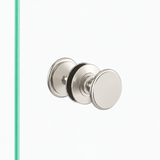 Polished Nickel "Penny" Round Glass Shower Knob