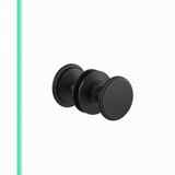 Matte Black "Penny" Round Glass Shower Knob