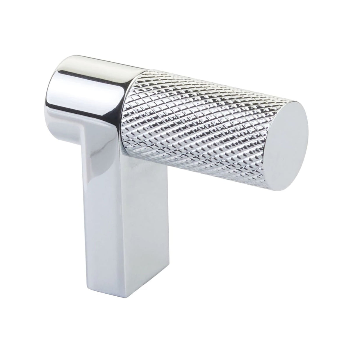 Knurled Polished Chrome Cabinet Knobs and Drawer Pulls