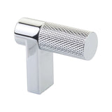 Knurled Polished Chrome Cabinet Knobs and Drawer Pulls
