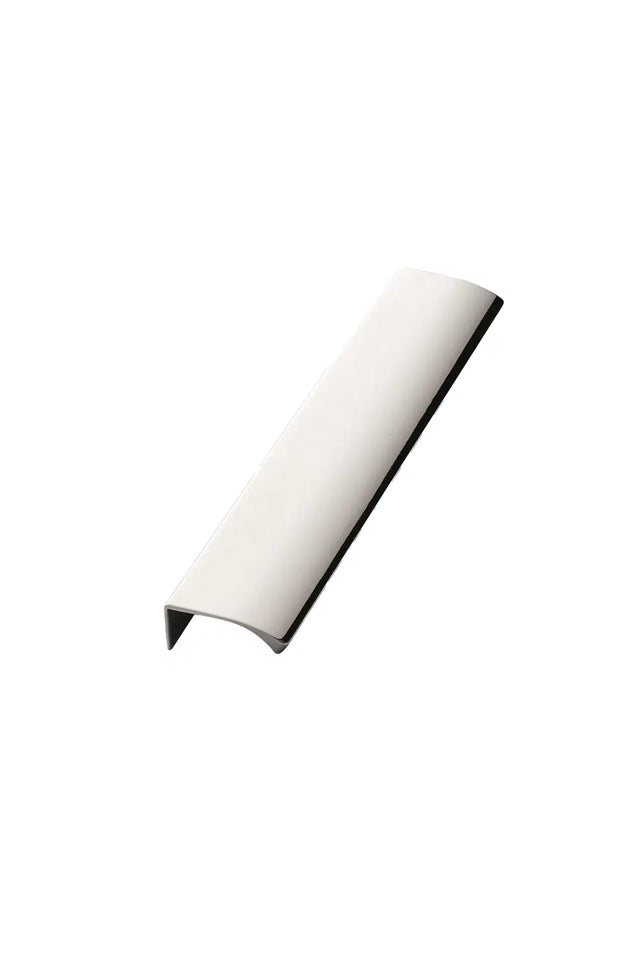 Polished Chrome "Edge Straight" Tab Drawer Pulls - Forge Hardware Studio