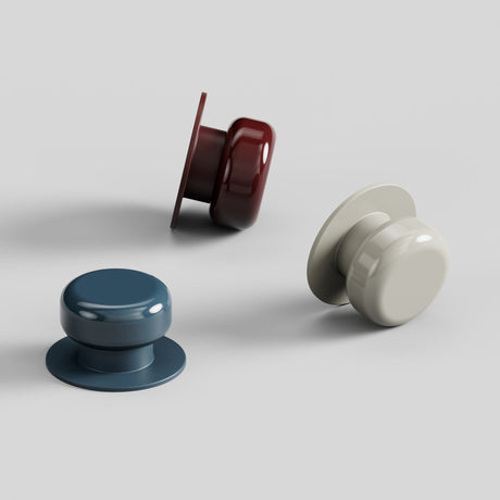 Lacquered Retro "Colette" Round Cabinet Knobs - Forge Hardware Studio