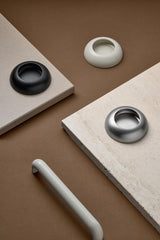 Matte Black "Vibe" Cup Knob and Drawer Pull