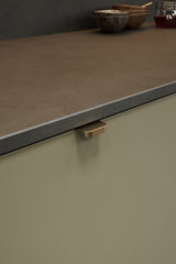 Matte Bronze "Comet" Edge Drawer Tab Pulls - Forge Hardware Studio
