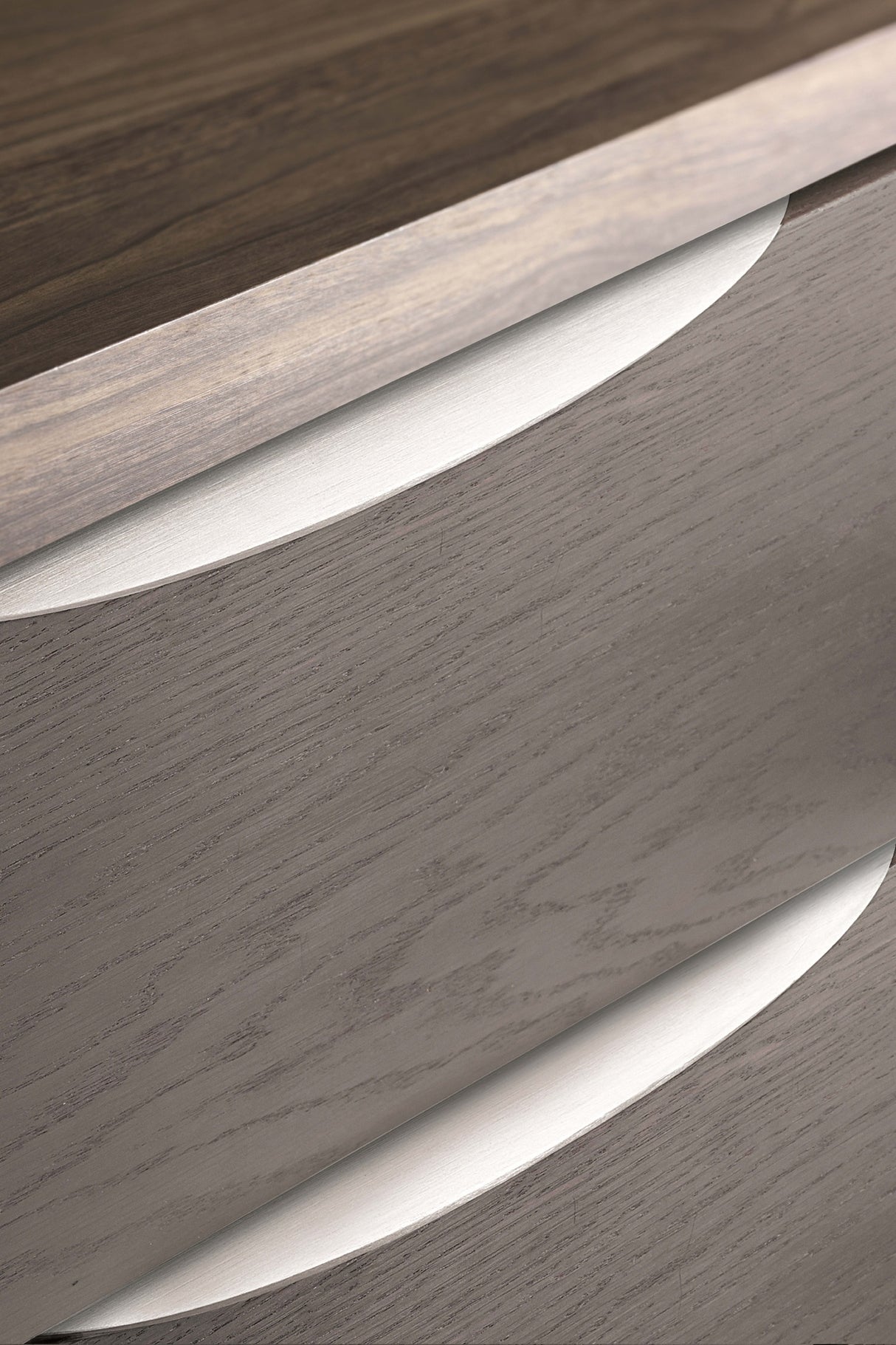 Edge Satin Steel "Bow" Drawer Pulls - Forge Hardware Studio