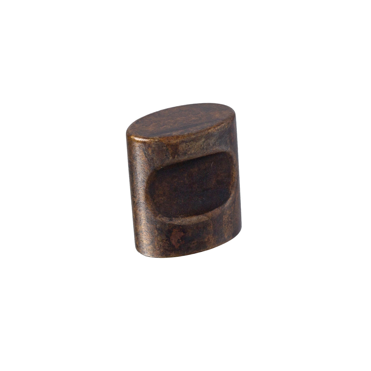 U-Shaped "Florence" Cabinet Knob and Drawer Pulls in Worn Brass