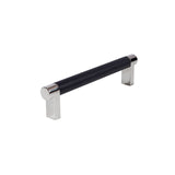Knurled Polished Nickel and Black Cabinet Knobs and Drawer Pulls