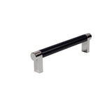Smooth Polished Nickel and Black Cabinet Knobs and Drawer Pulls