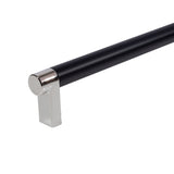 Smooth Polished Nickel and Black Cabinet Knobs and Drawer Pulls