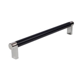 Smooth Polished Nickel and Black Cabinet Knobs and Drawer Pulls