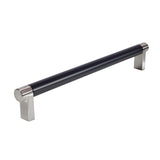 Smooth Satin Nickel and Black Cabinet Knobs and Drawer Pulls