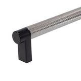 Knurled Black and Satin Nickel Cabinet Knobs and Drawer Pulls