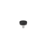 Knurled Polished Nickel and Black Cabinet Knobs and Drawer Pulls