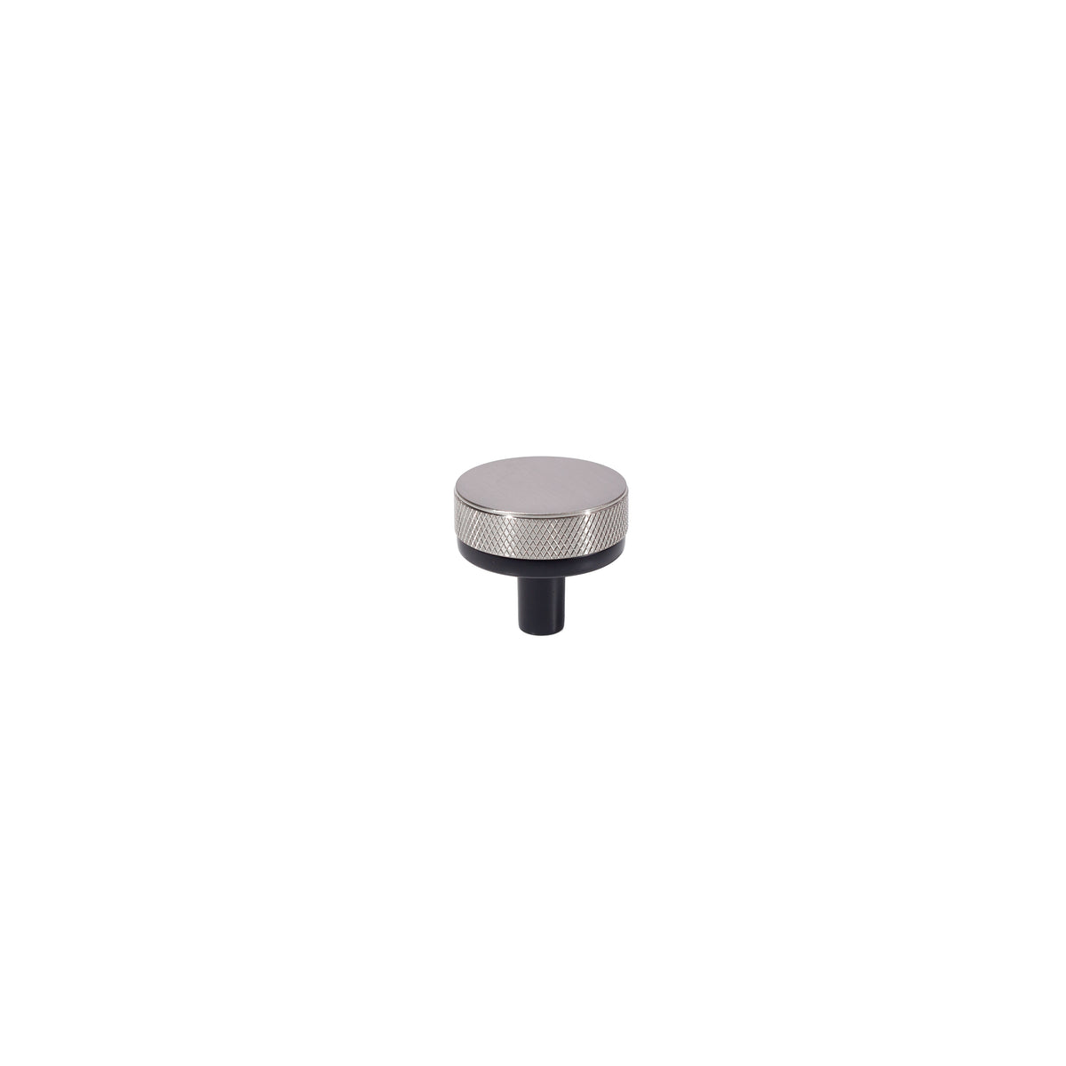 Knurled Black and Satin Nickel Cabinet Knobs and Drawer Pulls
