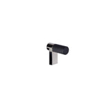 Knurled Polished Nickel and Black Cabinet Knobs and Drawer Pulls