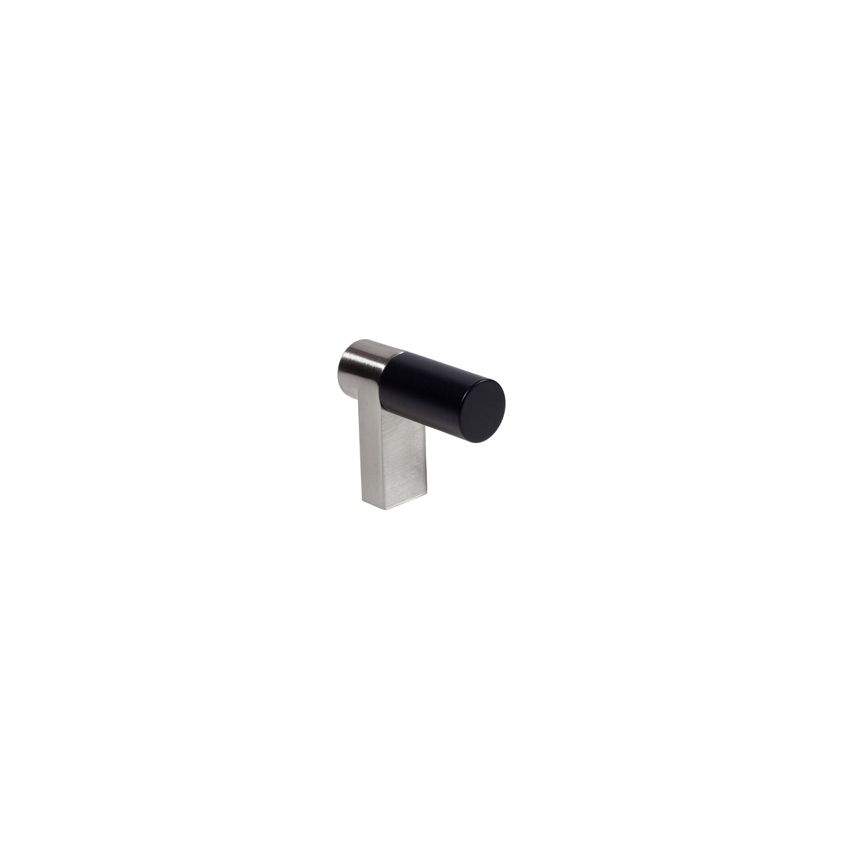 Smooth Satin Nickel and Black Cabinet Knobs and Drawer Pulls