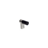 Smooth Satin Nickel and Black Cabinet Knobs and Drawer Pulls