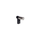 Knurled Black and Polished Nickel Cabinet Knobs and Drawer Pulls