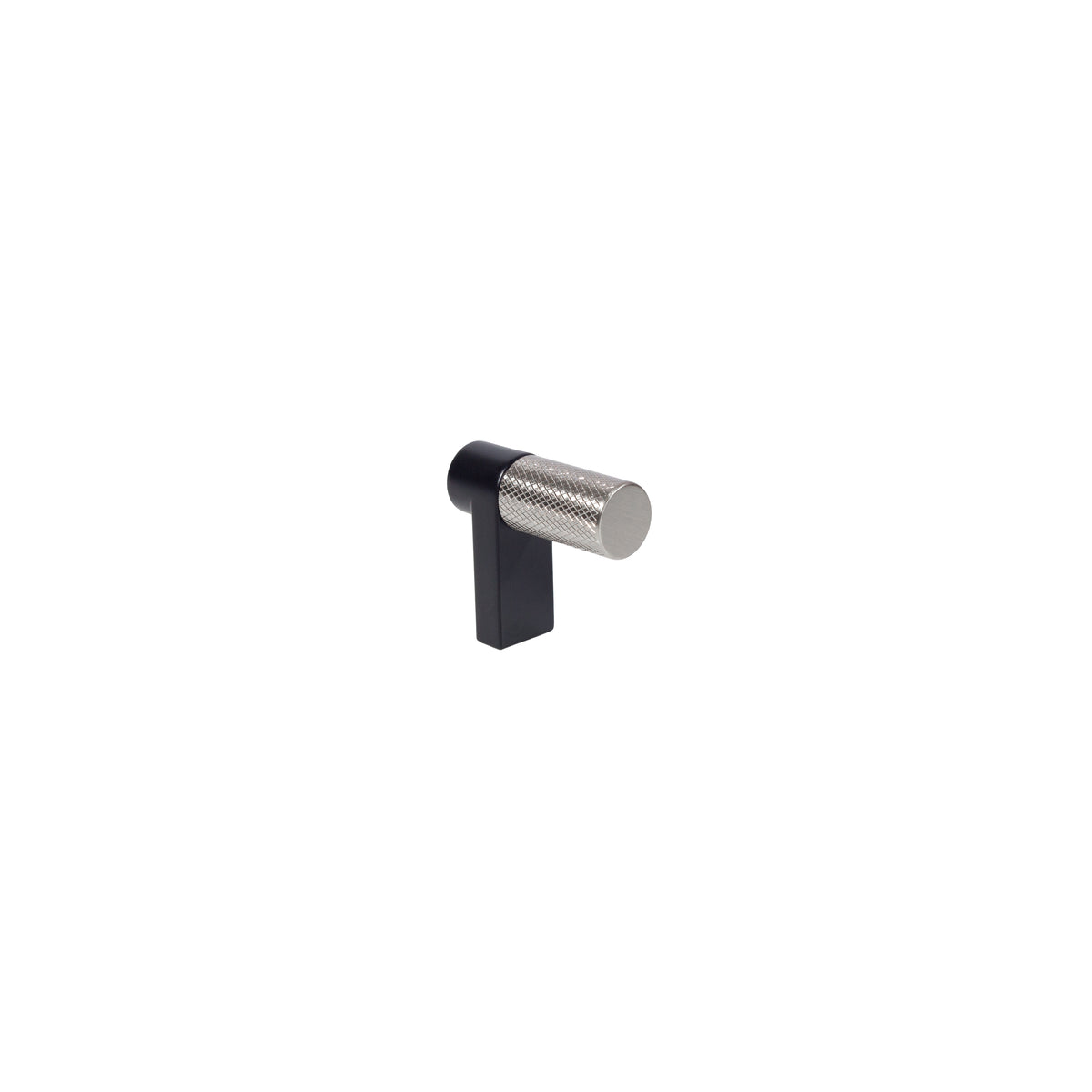 Knurled Black and Satin Nickel Cabinet Knobs and Drawer Pulls