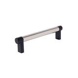 Polished Nickel and Black Smooth Cabinet Knobs and Drawer Pulls