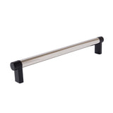 Polished Nickel and Black Smooth Cabinet Knobs and Drawer Pulls