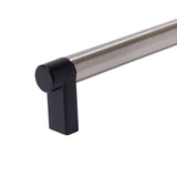 Satin Nickel and Black Smooth Cabinet Knobs and Drawer Pulls