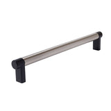 Satin Nickel and Black Smooth Cabinet Knobs and Drawer Pulls