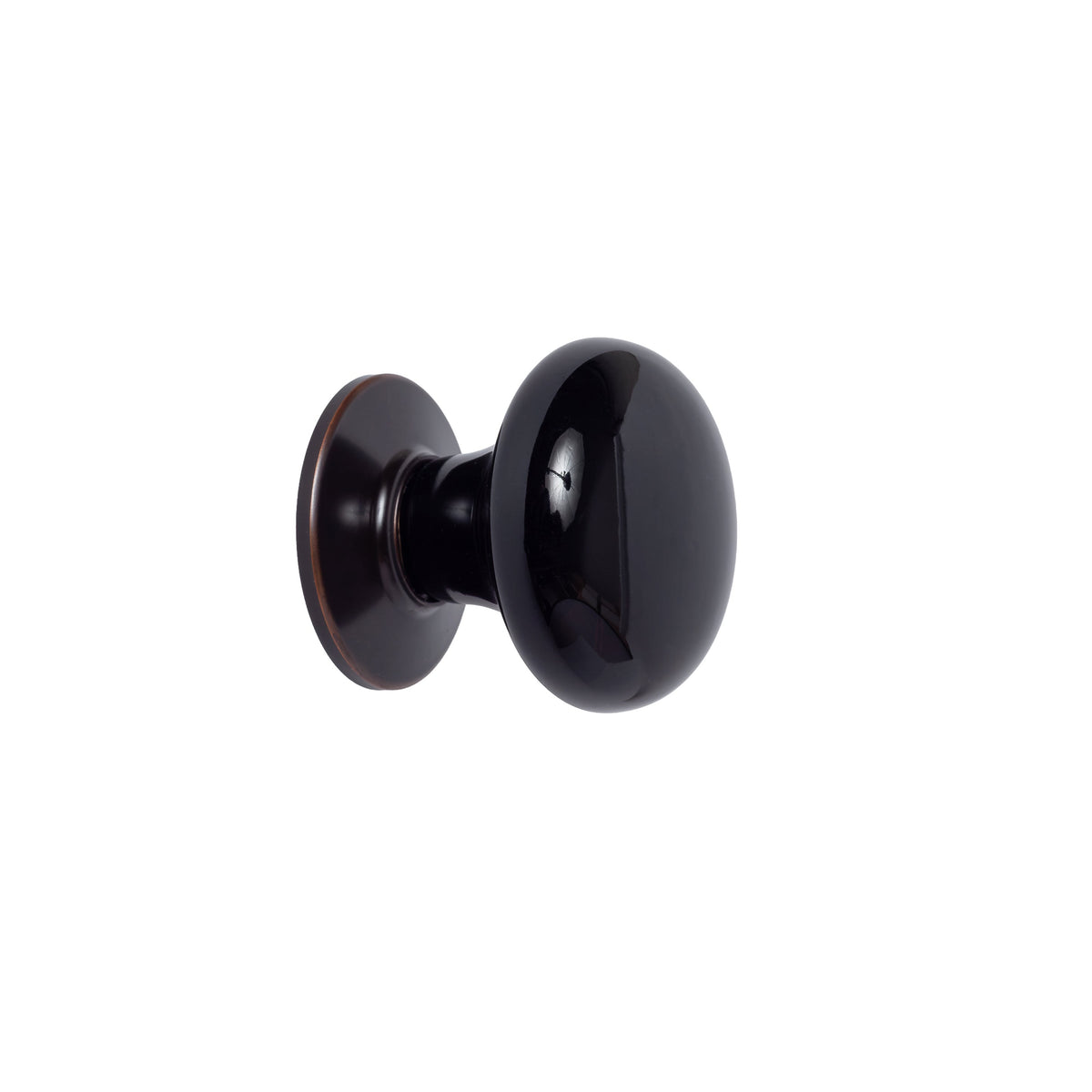 Oil Rubbed Bronze "Montauk" Black Porcelain Cabinet and Closet Door Knob
