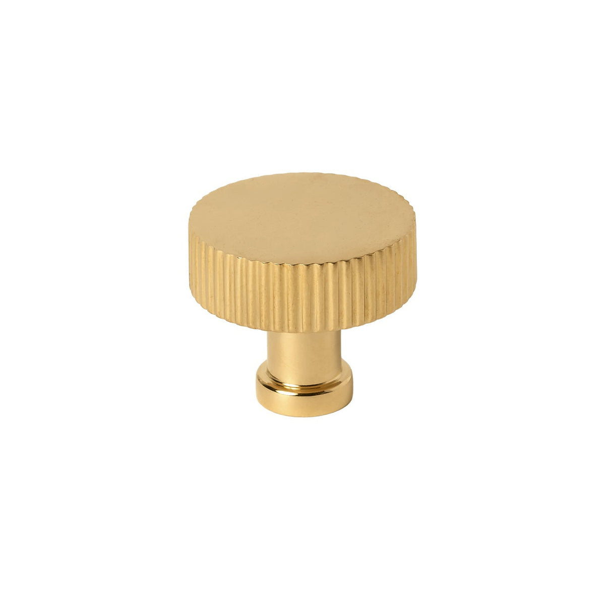 Unlacquered Brass "ES Fluted" Round Knobs and Pulls