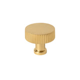 Unlacquered Brass "ES Fluted" Round Knobs and Pulls