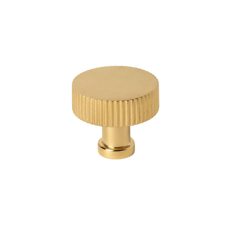 Unlacquered Brass "ES Fluted" Round Knobs and Pulls