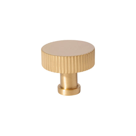 Satin Brass "ES Fluted" Round Knobs and Pulls
