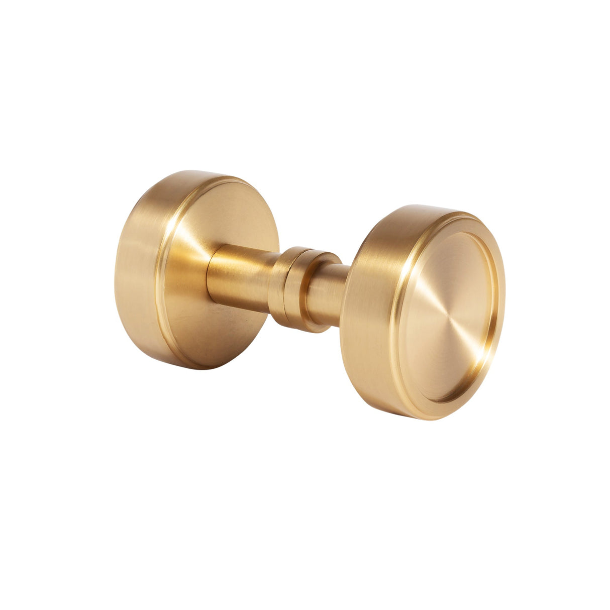Satin Brass "ES Smooth" Shower Glass Round Knob