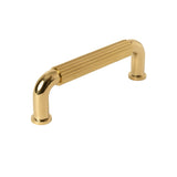 Unlacquered Brass "ES Fluted" Round Knobs and Pulls