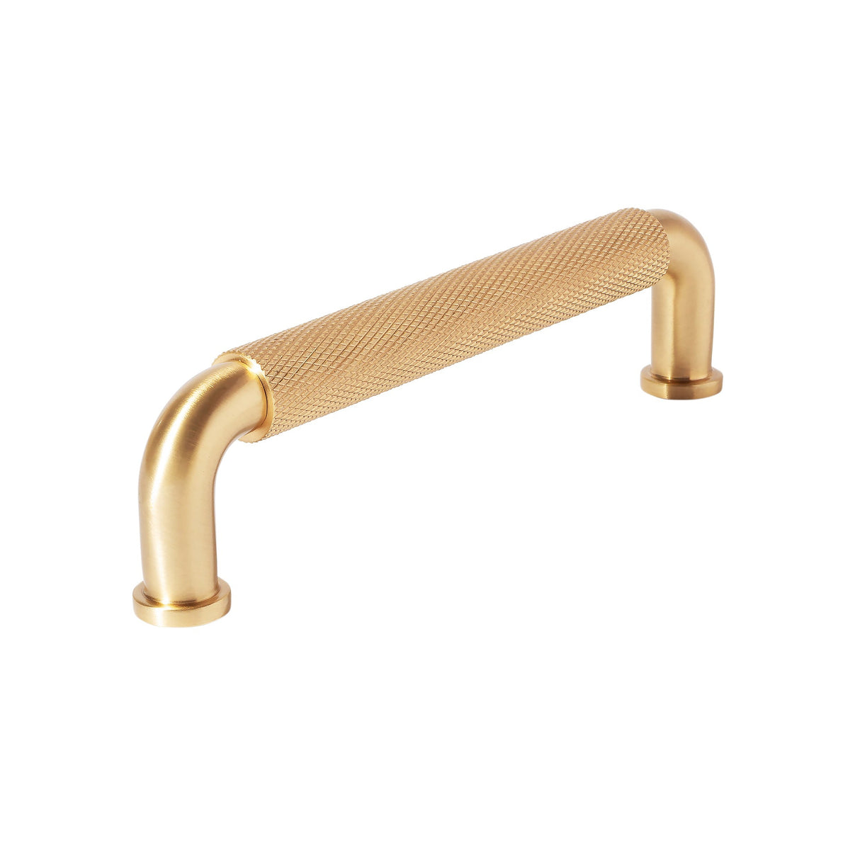 Satin Brass "ES Knurled" Round Knobs and Drawer Pulls