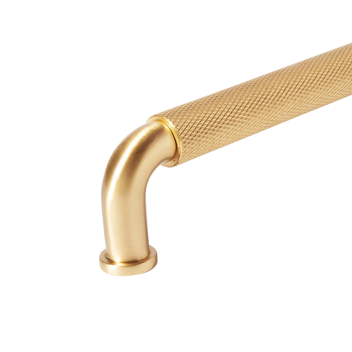 Satin Brass "ES Knurled" Round Knobs and Drawer Pulls