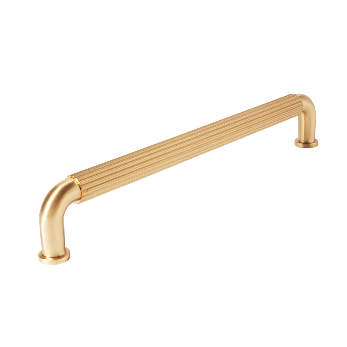 Satin Brass "ES Fluted" Round Knobs and Pulls