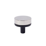 Polished Nickel and Black Smooth Cabinet Knobs and Drawer Pulls