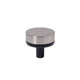 Satin Nickel and Black Smooth Cabinet Knobs and Drawer Pulls