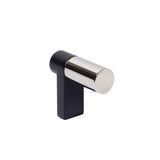 Polished Nickel and Black Smooth Cabinet Knobs and Drawer Pulls
