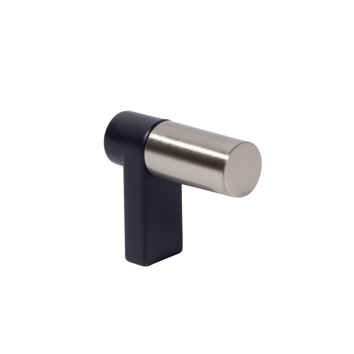 Satin Nickel and Black Smooth Cabinet Knobs and Drawer Pulls